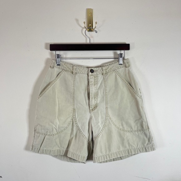 Vintage 90s Patagonia Canvas Stand Up Hiking Shorts 10 Organic Cotton Gorpcore